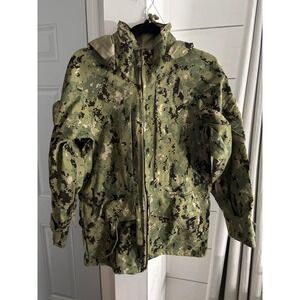 Valley Apparel Parka Jacket Mens Small Camo Hooded Waterproof‎ US Navy Type III